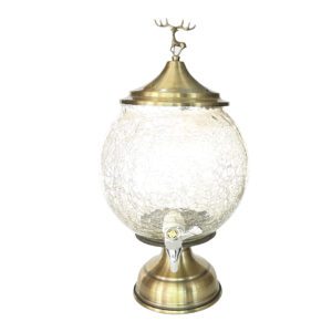 کلمن شیشه ای آنتیک گرد توپی