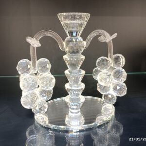 جاشمعی کریستال طرح انگور دوشاخه