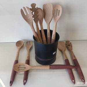 سرویس کفگیر ملاقه 6 پارچه چوبی وایکینگ